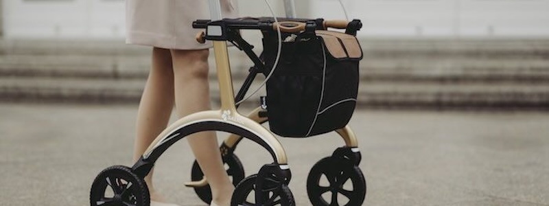 Lightweight Folding Rollator Walker with Seats 