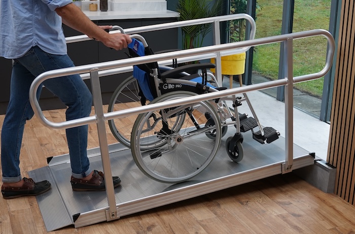 Access Ramp With Handrails 