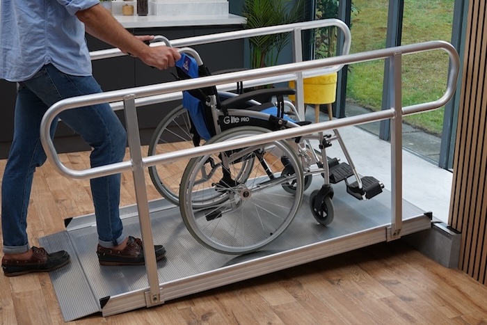 Access Ramp With Handrails 