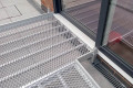 Modular wheelchair ramp by sliding door 