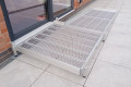 Aluminium wheelchair ramp with turning platform 