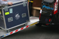 Flight case on viper ramp 