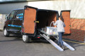 Trolling loading in to van on aluminium channel ramps 