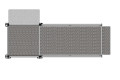 Overhead view of the 2m modular ramp kit 