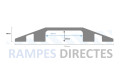 38mm high Rubber Cable Cover (1000mm x 215mm x 38mm high and 80mm x 25mm channel)