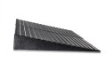 Side view of a pair of rubber ramps 