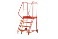 Mobile step ladder on wheels 