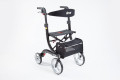 Black 4 wheeled Nitro rollator with seat and bag 