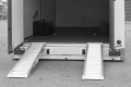 Loading ramps on container 