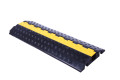 1 channel heavy duty cable protector black and yellow with hinge lid 