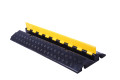 1 channel heavy duty cable protector black and yellow with open hinge lid 