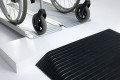 Manual wheelchair on steps 