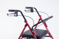 Red rollator adjustable height 