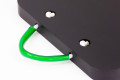 Handle on the outrigger stabiliser pad 
