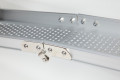 Unfolded hinge on telescopic channel ramps 