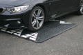 Speed cushion on tarmac road surface 