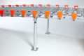 Support legs on roill up ramp 