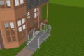 Modular wheelchair ramp for low heights 