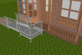 Modular ramp with handrails 