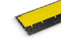 Interlocking black and yellow vehicle cable protector
