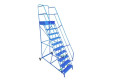 Heavy duty blue steel ladder with brake 