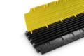 Floor cable protector with hinged lid 