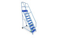 9 tread KLIME-EZEE Industrial ladder with punched treads