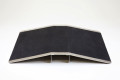 Aluminium bridge threshold ramp with black grip 