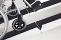 Unfolded hinge on scooter ramps 