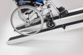 Wheelchair going up scooter ramps 