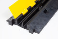 Open lid of the 2 channel external cable protector 