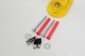 Fixings for the folding security bollard 