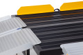 Portable platform adjustable raised edges 
