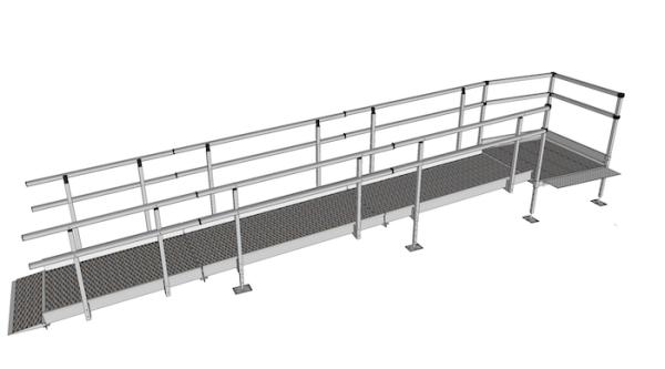 Fully assembled 5200mm modular ramp system 