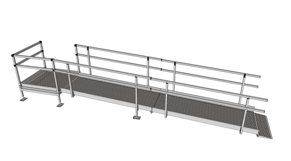 Modular wheelchair ramp system 4700mm long 