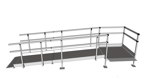 2700mm modular wheelchair ramp 