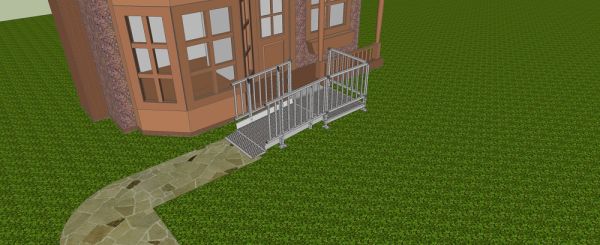 Technical drawing of modular ramp 