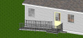 Modular ramp with balustrade handrails 