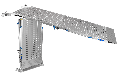 Heavy duty two part folding van ramp 