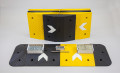 Speed bump kit with fixings, shows middle sections and end caps 