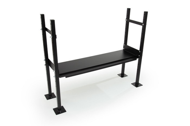 Joining support for wheelchair ramp kit with handrails 