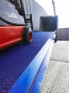 Forklift truck on yard ramp 