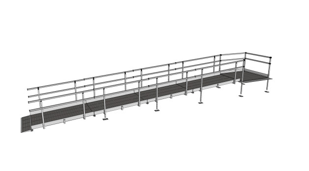 Modular ramp kit with connection plate 
