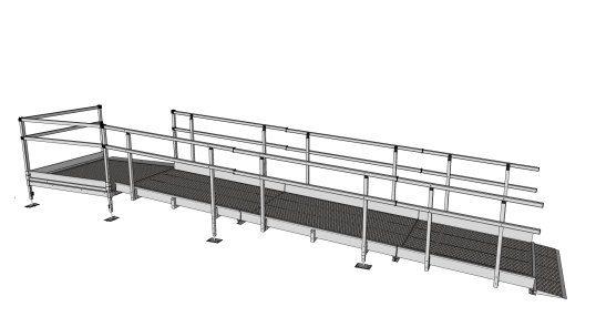 5200mm assembled modular ramp 