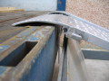 Car loading ramp rest on connection 
