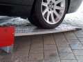 Car loading on to ramps 