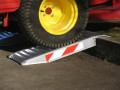 pair of aluminium container ramps  cut to the load height 