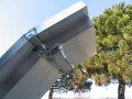 Aluminium channel ramps rest on connection 