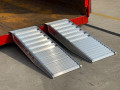 Pair of  aluminium container ramps anti-slip surface 