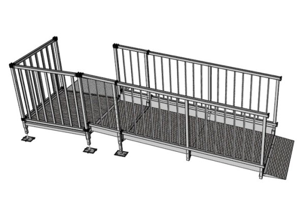 2.5m modular kit with balustrade handrails